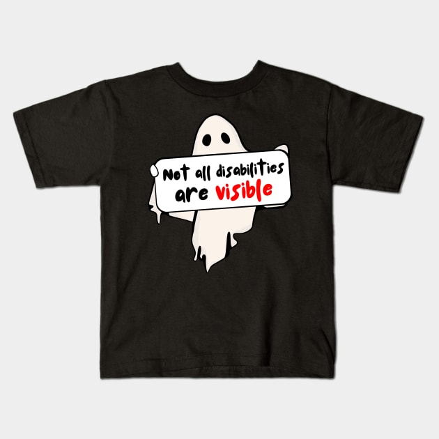 Not All Disabilities Are Visible Kids T-Shirt by Owlora Studios